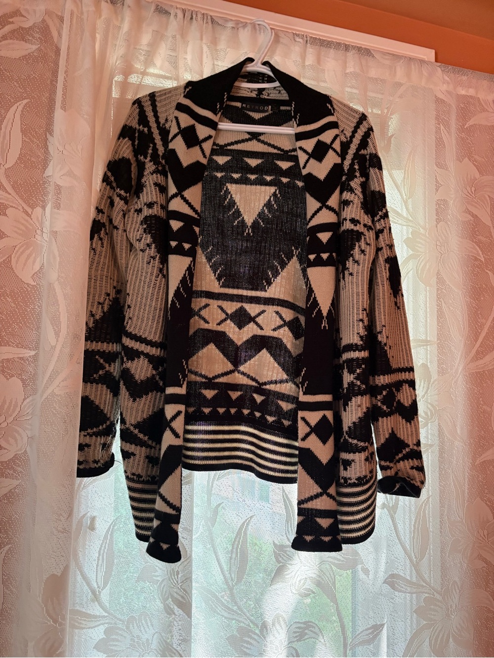 Etro Black & Cream Aztec Open-Front Cardigan